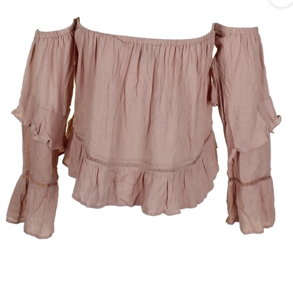 NWT pink off the shoulder shirt​ - Picture 2 of 6